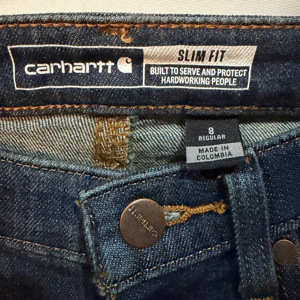 Carhartt Slim Fit Jeans Women's Size 8 Regular Dark‎ Denim